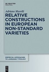 book Relative Constructions in European Non-Standard Varieties