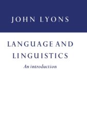 book Language and Linguistics: An Introduction