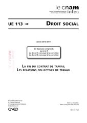 book UE 113 Droit social Série 3