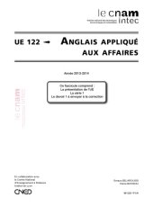 book UE 122 Anglais applique aux affaires 122 Série 1