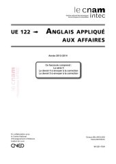 book UE 122 Anglais applique aux affaires 122 Série 3