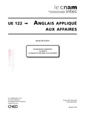 book UE 122 Anglais applique aux affaires 122 Série 4