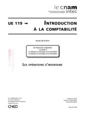 book UE 119 Introduction à la comptabilité 119 Série 3