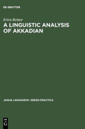 book A Linguistic Analysis of Akkadian