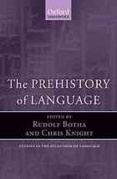 book Prehistory of language