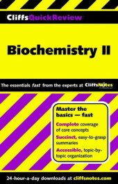 book CliffsQuickReview Biochemistry II