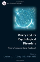 book Worry and psychological disorders : theory, assessment and treatment