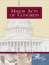 book Major Acts of Congress Vol 3 (N-Z)