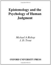 book Epistemology and the psychology of human judgment