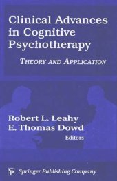 book Clinical advances in cognitive psychotherapy : theory and application