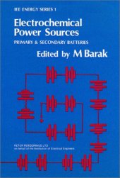 book Electrochemical power sources : primary and secondary batteries