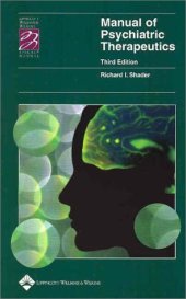 book Manual of psychiatric therapeutics