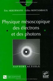 book physique mesoscopique des electrons et des photons