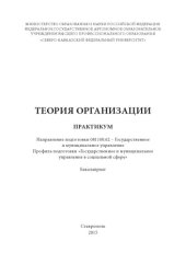 book Теория организации : практикум : Направление подготовки 081100.62 – Государственное и муниципальное управление. Профиль подготовки «Государственное и муниципальное управление в социальной сфере». Бакалавриат