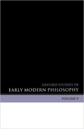 book Oxford Studies in Early Modern Philosophy