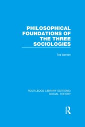 book Philosophical Foundations of the Three Sociologies