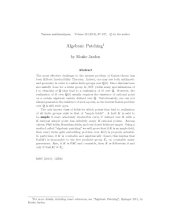 book Algebraic Patching (lecture notes)