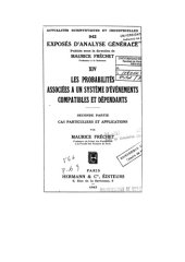 book Les probabilités associées a un système d’evénéments compatibles et dépendants - Seconde partie: Cas particuliers et applications