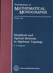 book Simplicial and operad methods in algebraic topology