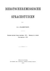 book Bergtscheremissische Sprachstudien