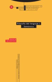 book Filosofía del lenguaje I. Semántica