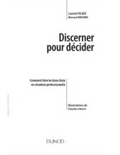 book Discerner pour décider : comment faire les bons choix en situation professionnelle