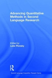 book Advancing Quantitative Methods in Second Language Research