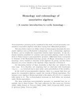 book Homology and cohomology of associative algebras [Lecture notes]