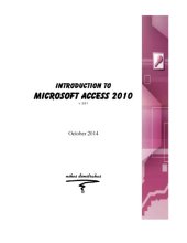 book Introduction to Microsoft Access 2010 v2.0.1