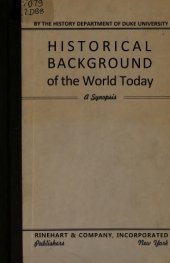 book Historical Backround of the World Today: A Synopsis