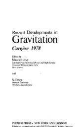 book Recent developments in gravitation (Cargese 1978 lectures)(p.1 to 273)