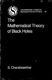 book The mathematical theory of black holes