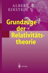 book Grundzuege der Relativitaetstheorie