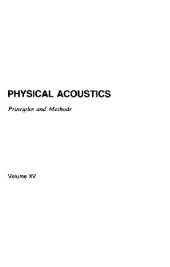 book Physical Acoustics: Principles and Methods