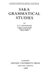 book Saka Grammatical Studies