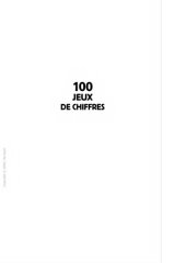 book 100 jeux de chiffres : [exercez votre intelligence en vous distrayant]