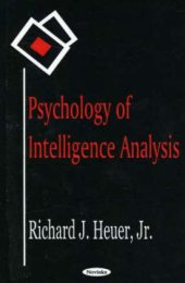 book Psychology of Intelligence Analysis