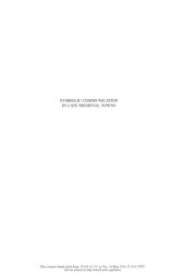 book Symbolic Communication in Late Medieval Towns