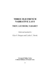 book Three old French narrative lays : Trot, Lecheor, Nabaret