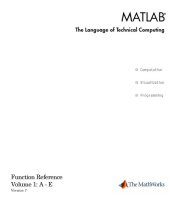 book MATLAB The Language of Technical Computing: Function Reference Volume 1: A - E Version 7