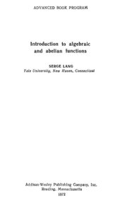 book Введение в алгебраические и абелевы функции