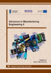 book Advances in Manufacturing Engineering II