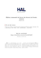 book Édition commentée du Secret des Secrets du Pseudo- Aristote