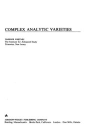 book Complex analytic varieties