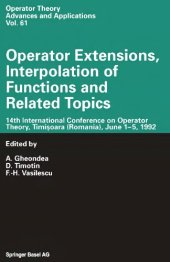 book Operator extensions, interpolation of functions and related topics