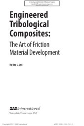 book Engineered tribological composites : the art of friction material development