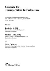 book Concrete for transportation infrastructure : proceedings of the international conference held at the University of Dundee, Scotland, UK on 5-7 July 2005