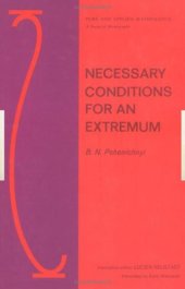 book Necessary conditions for an extremum