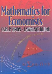 book Mathematics for economists