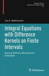 book Integral equations with difference kernels on finite intervals